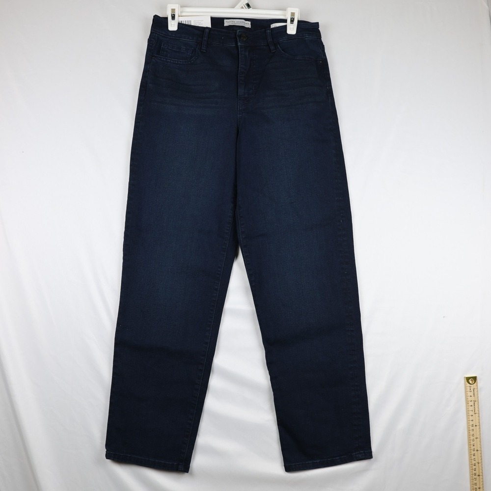 Social Standard Jeans Womens 8 Slim Straight High Rise‎ Stretch Denim Nighthawk